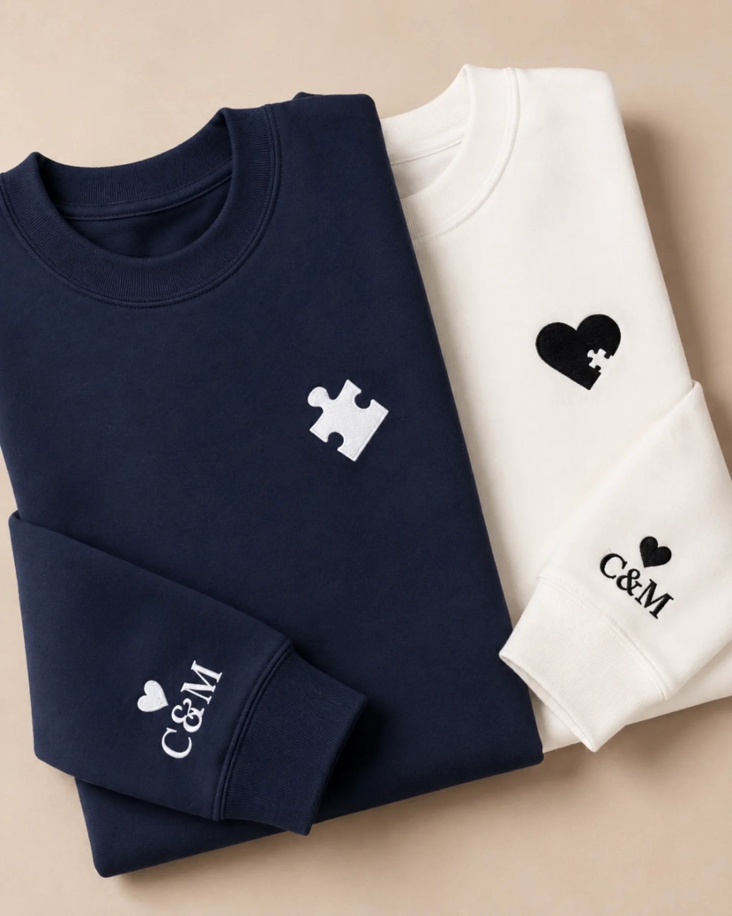 Pull personnalisé couple broderie – vue 28