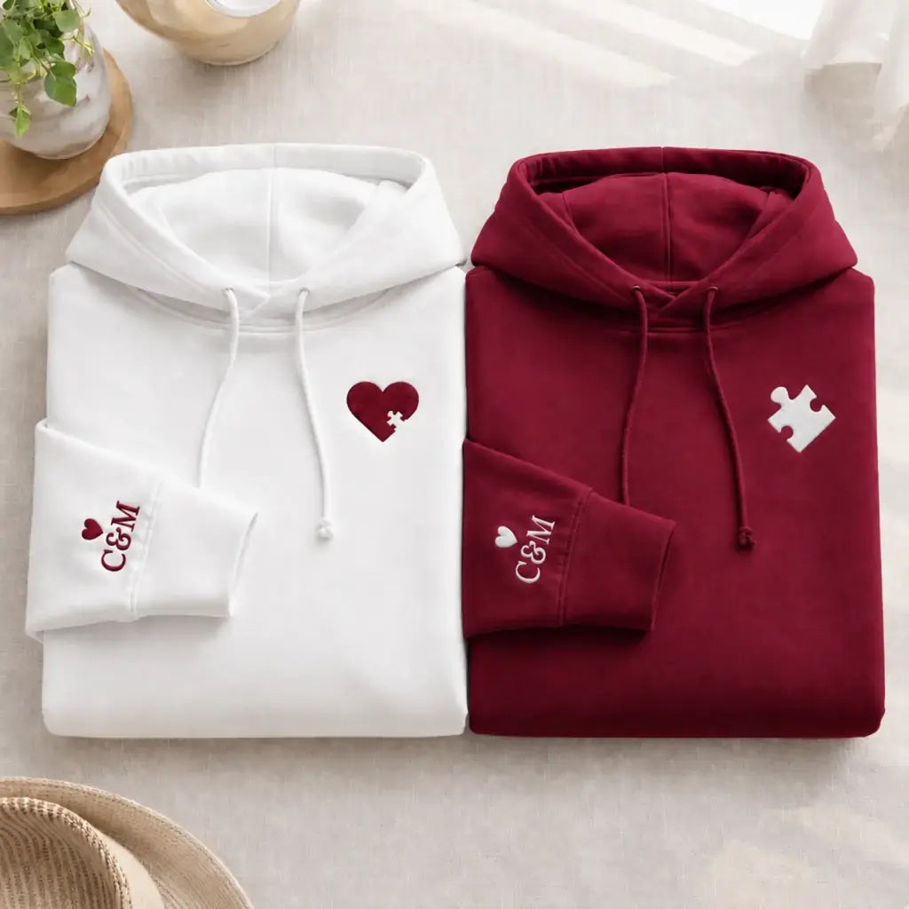 Pull personnalisé couple broderie – vue 32