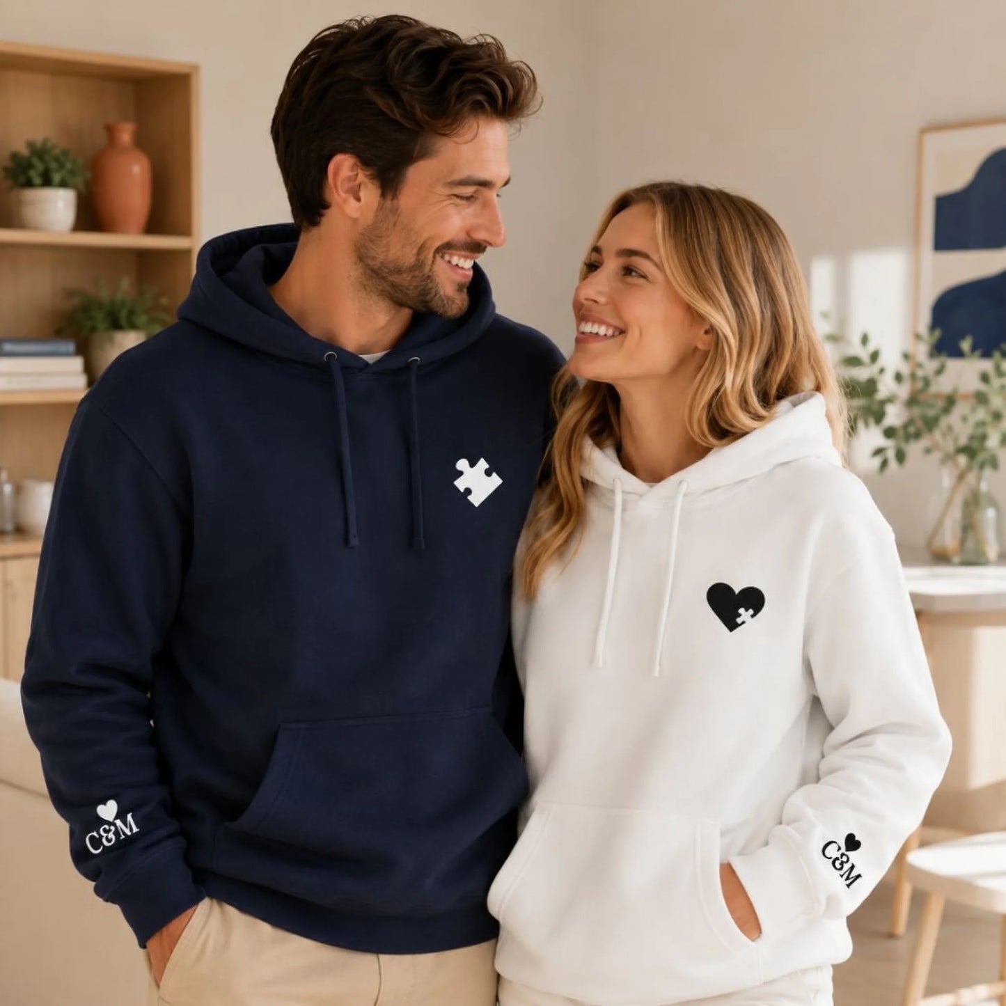 Pull personnalisé couple broderie – 213é"