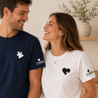 Pull personnalisé couple broderie – 25T-shirt personnalisé