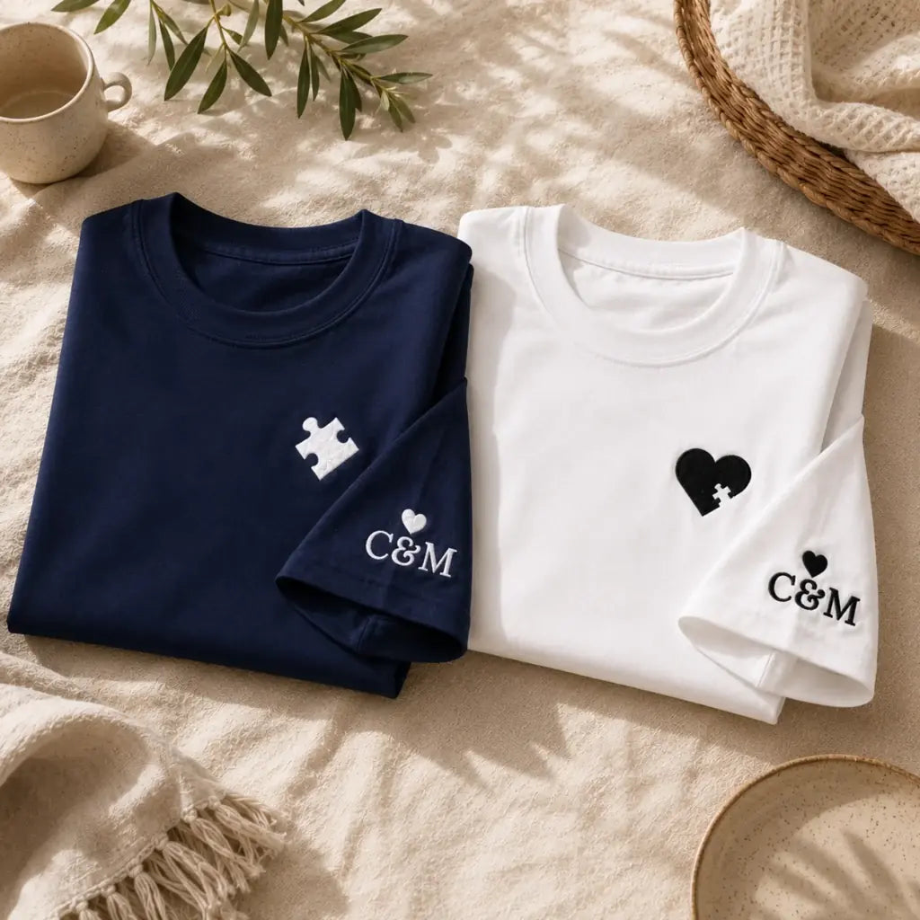 Pull personnalisé couple broderie – 16T-shirt personnalisé