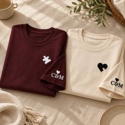 Pull personnalisé couple broderie – 17T-shirt personnalisé