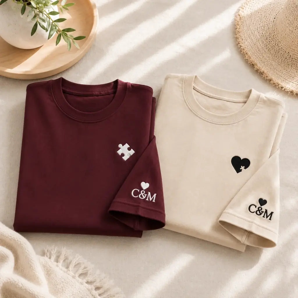 Pull personnalisé couple broderie – 20T-shirt personnalisé