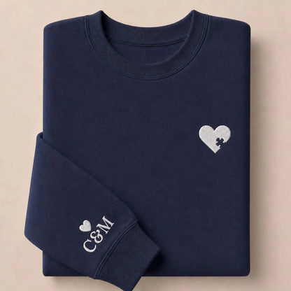 Pull personnalisé couple broderie – 21T-shirt personnalisé