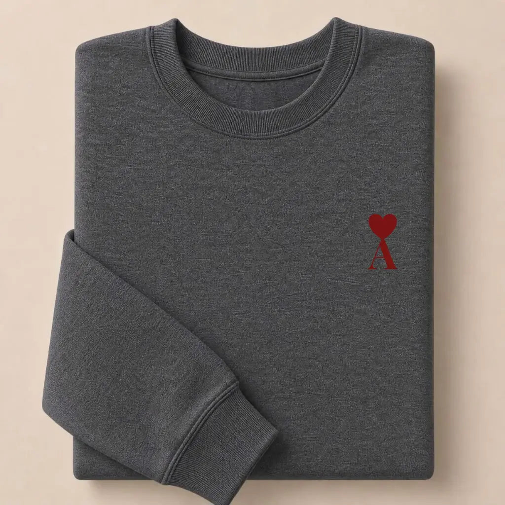 Pull personnalisé couple initiale – vue 12