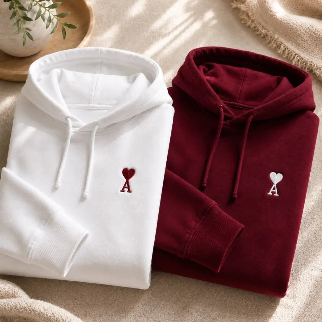 Pull personnalisé couple initiale – vue 20