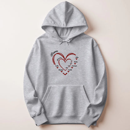 Pull Maman ou Mamie personnalisé – Cœurs et prénoms – vue 14