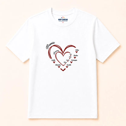 Pull Maman ou Mamie personnalisé – Cœurs et prénoms – vue 24