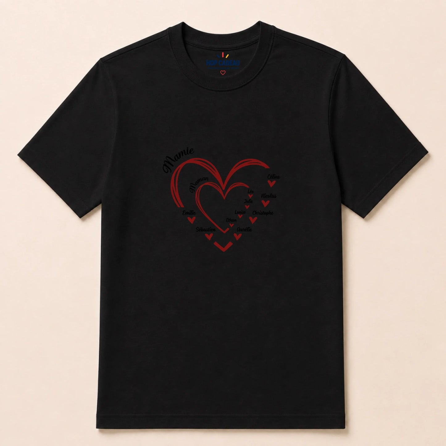 Pull Maman ou Mamie personnalisé – Cœurs et prénoms – vue 25