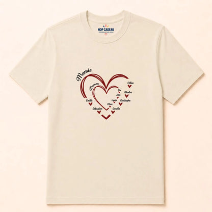 Pull Maman ou Mamie personnalisé – Cœurs et prénoms – vue 31