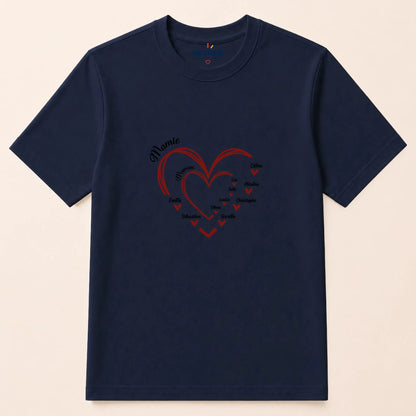 Pull Maman ou Mamie personnalisé – Cœurs et prénoms – vue 32