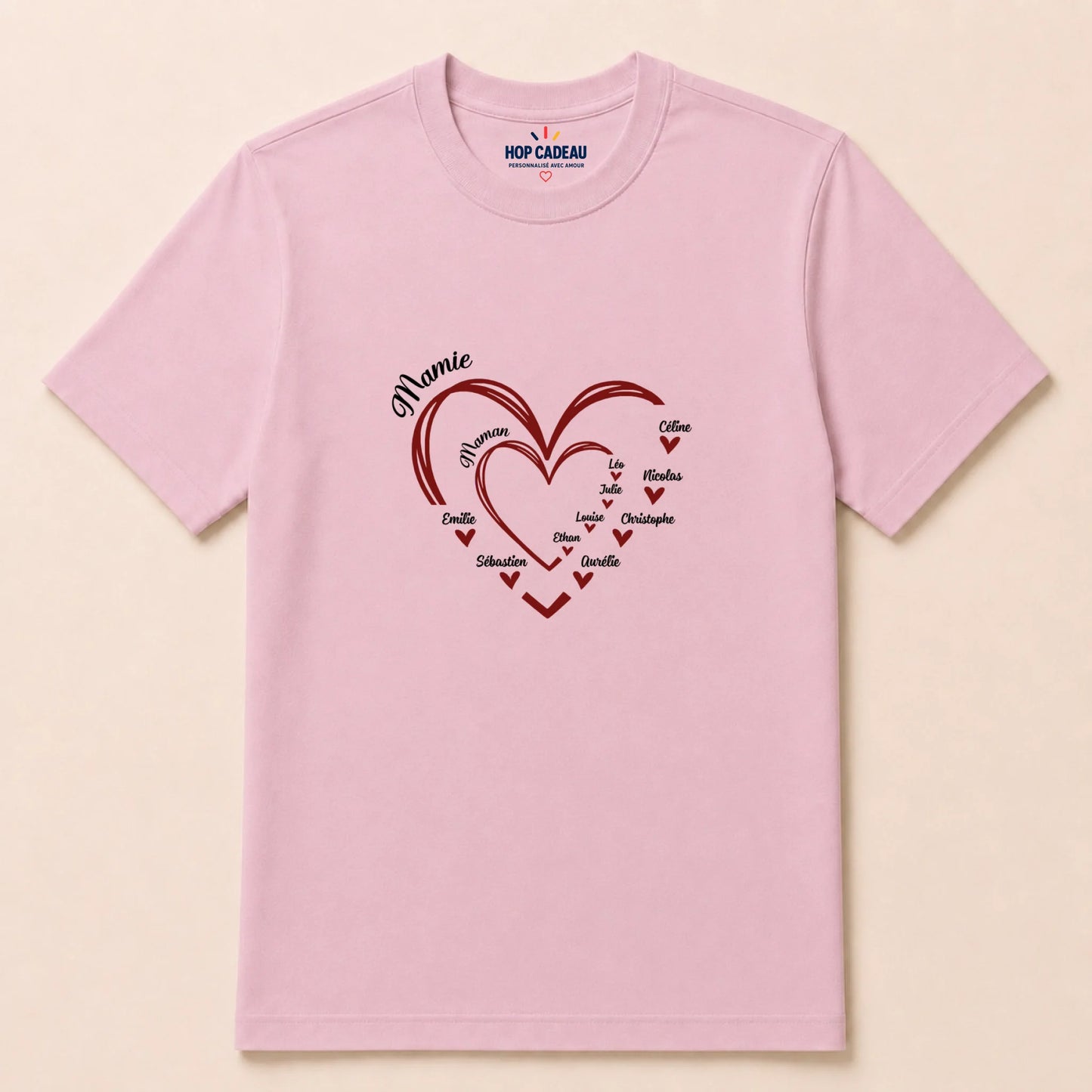 Pull Maman ou Mamie personnalisé – Cœurs et prénoms – vue 34