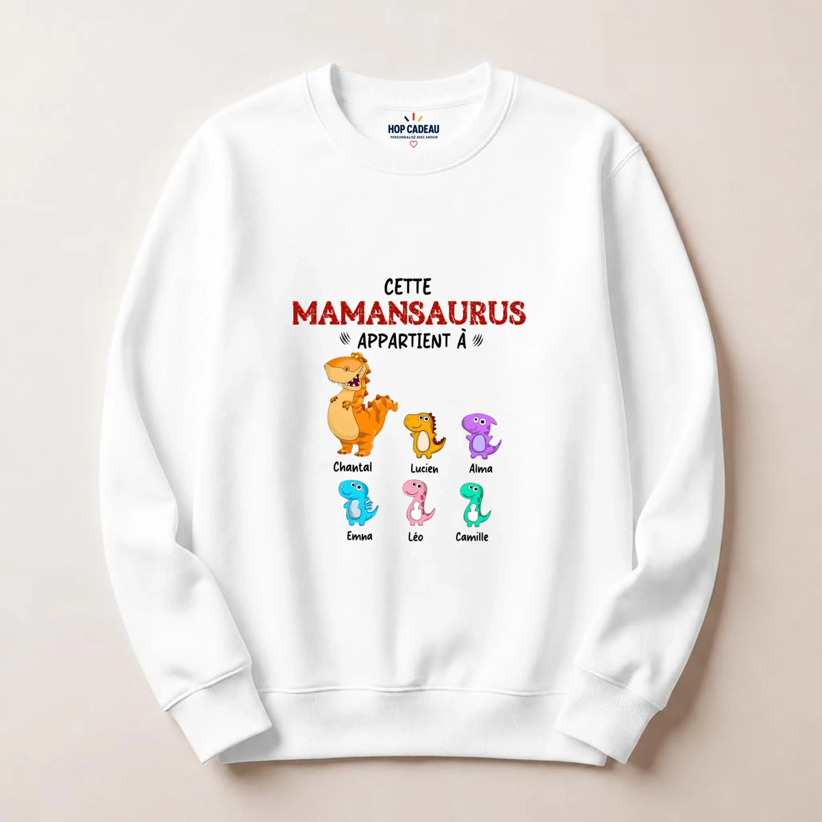 Pull Maman personnalisé – Mamansaurus – vue 4