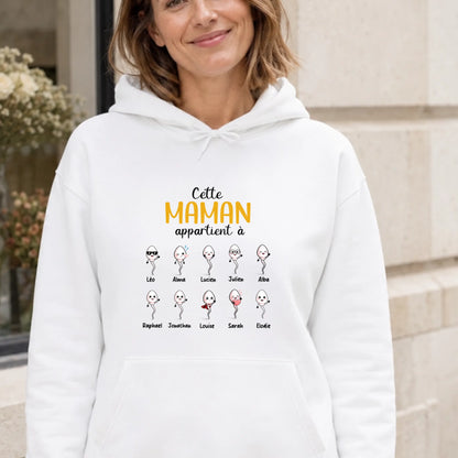 Pull Maman personnalisé – Ses enfants – vue 13