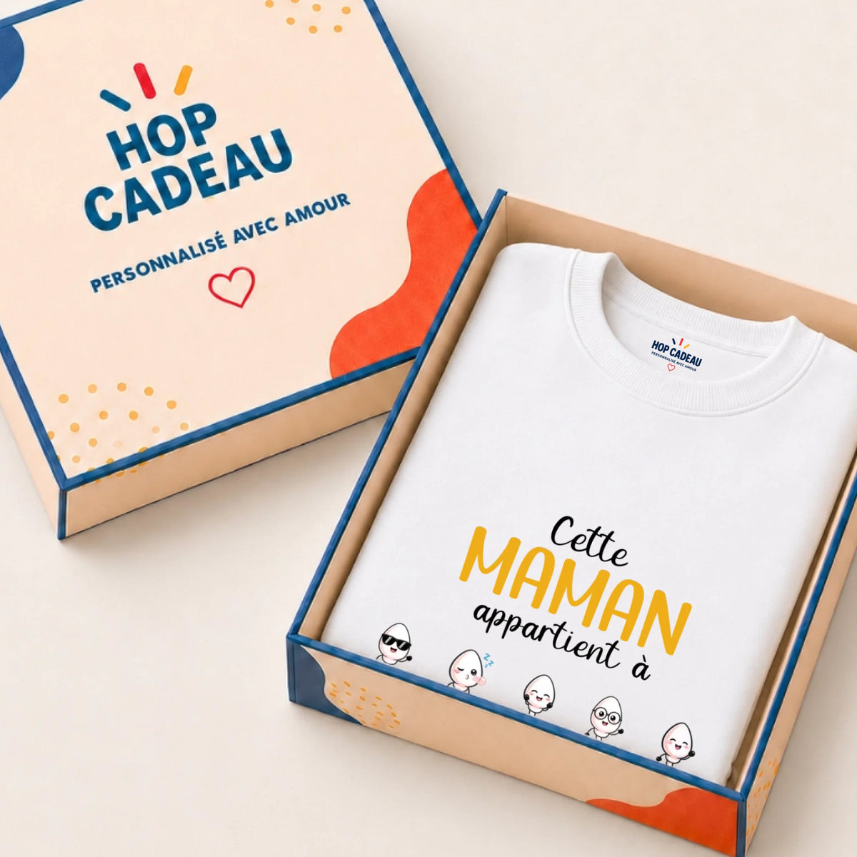 Pull Maman personnalisé – Ses enfants – vue 2