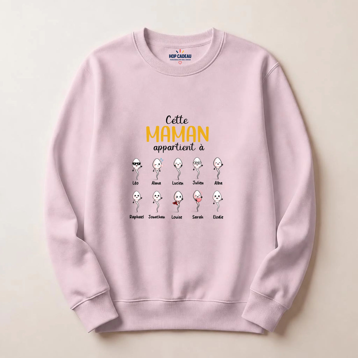 Pull Maman personnalisé – Ses enfants – vue 5