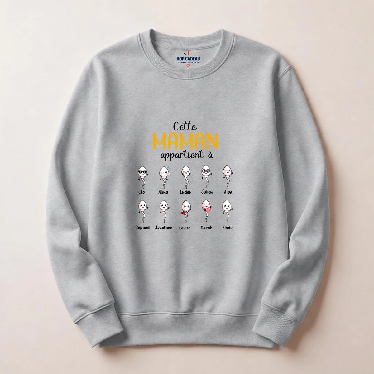 Pull Maman personnalisé – Ses enfants – vue 7