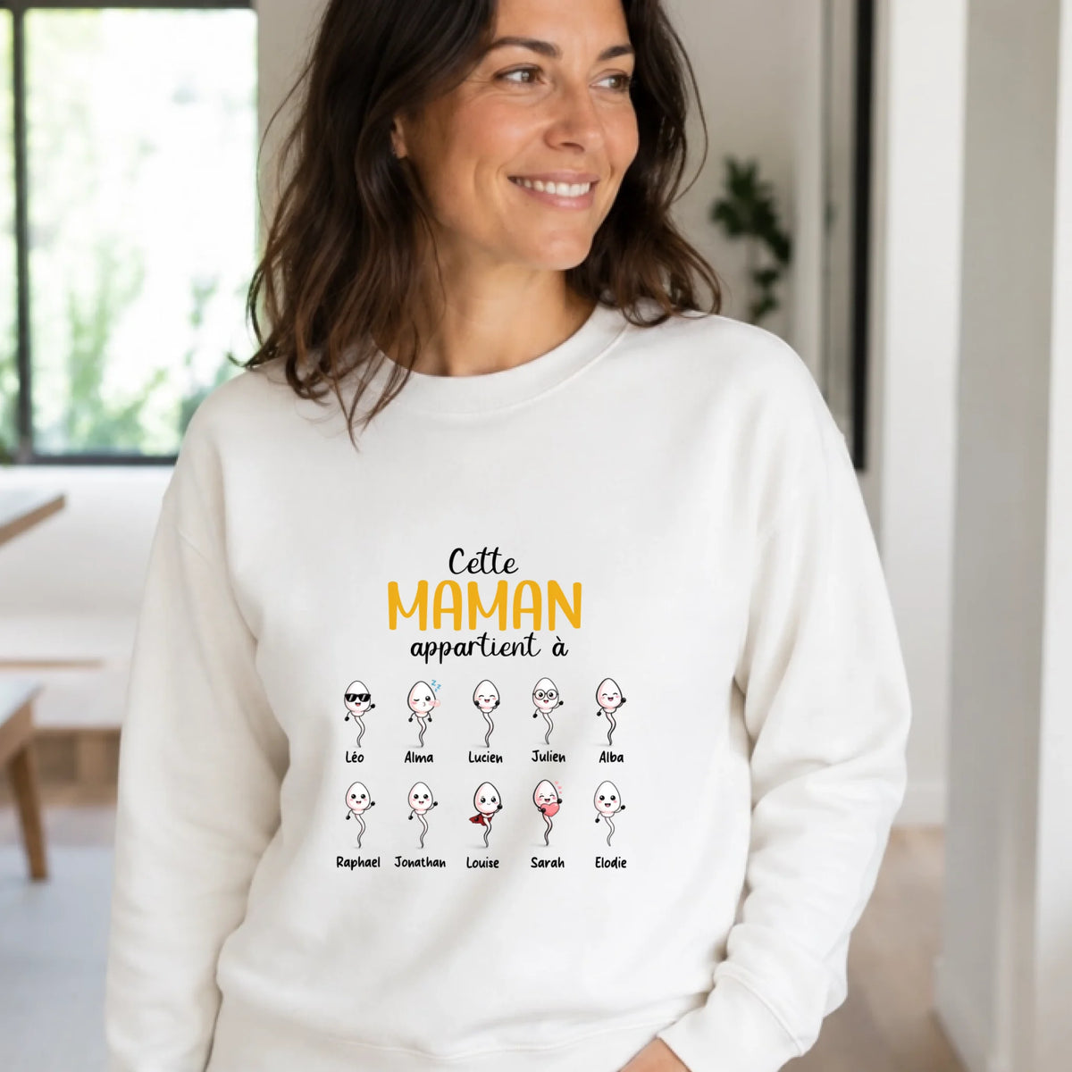Pull Maman personnalisé – Ses enfants
