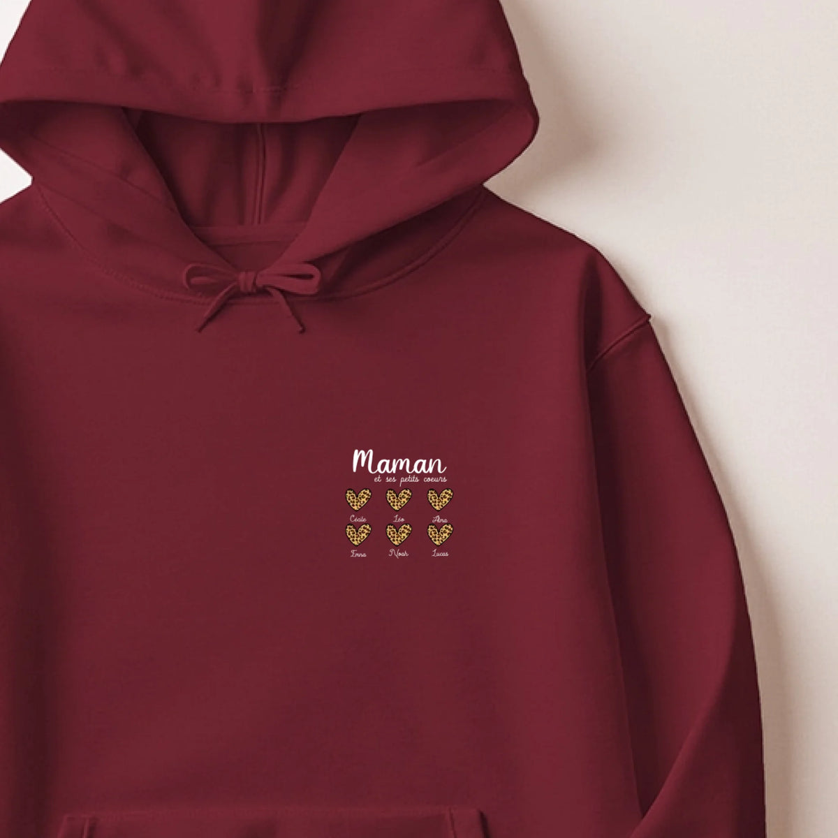 Pull Maman personnalisé – Ses petits cœurs – vue 17