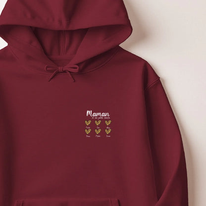 Pull Maman personnalisé – Ses petits cœurs – vue 17