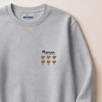 Pull Maman personnalisé – Ses petits cœurs – vue 6