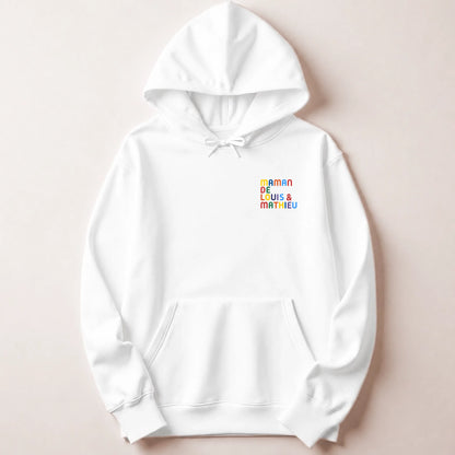 Pull personnalisé Maman - Prénoms multicolore brodé – vue 15