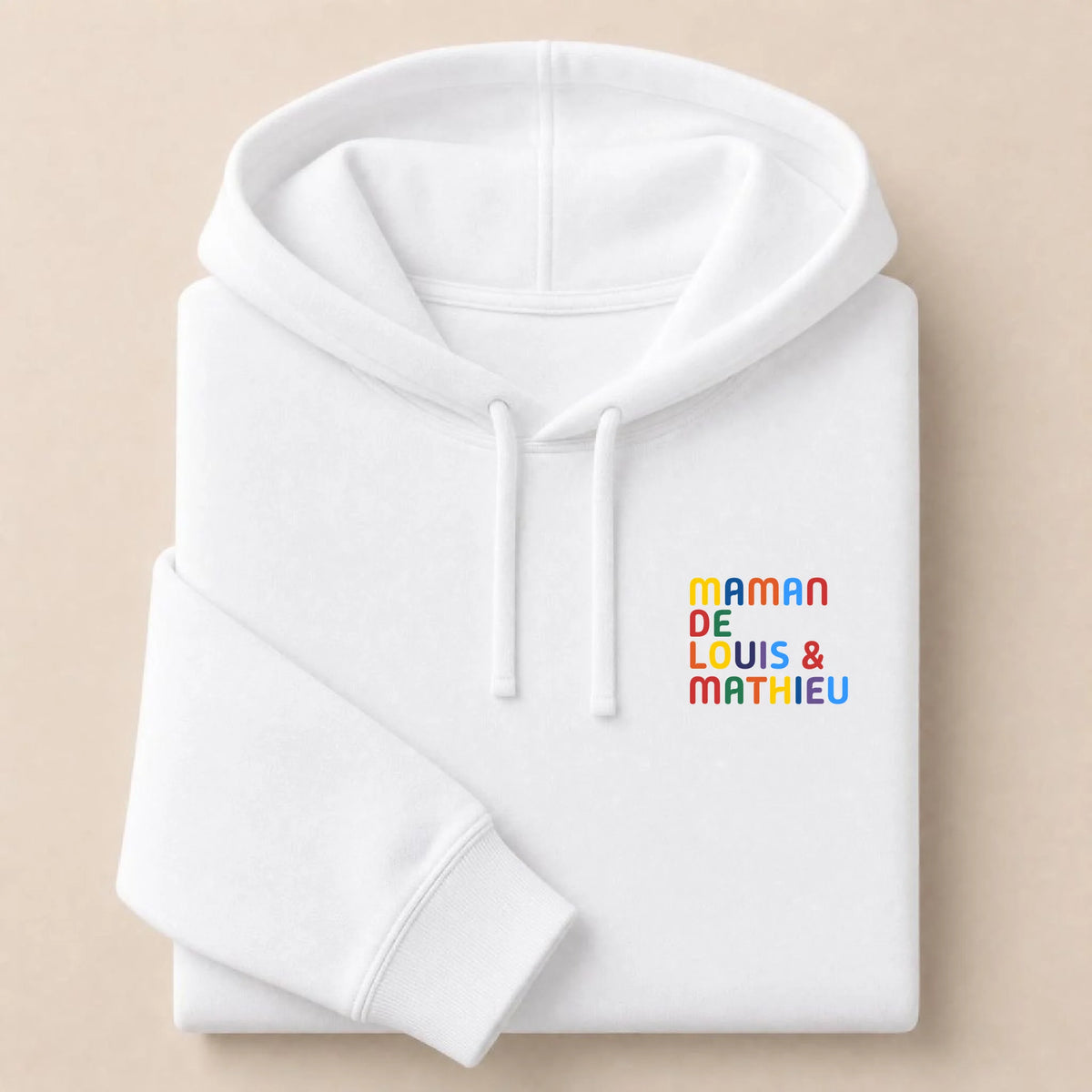 Pull personnalisé Maman - Prénoms multicolore brodé – vue 16