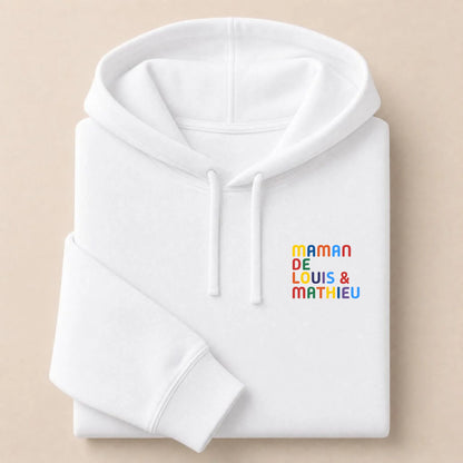 Pull personnalisé Maman - Prénoms multicolore brodé – vue 16