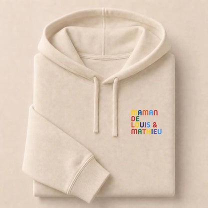 Pull personnalisé Maman - Prénoms multicolore brodé – vue 18