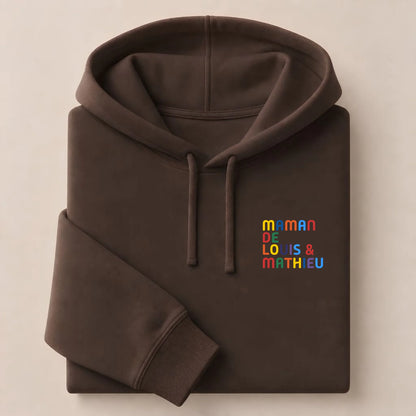 Pull personnalisé Maman - Prénoms multicolore brodé – vue 21