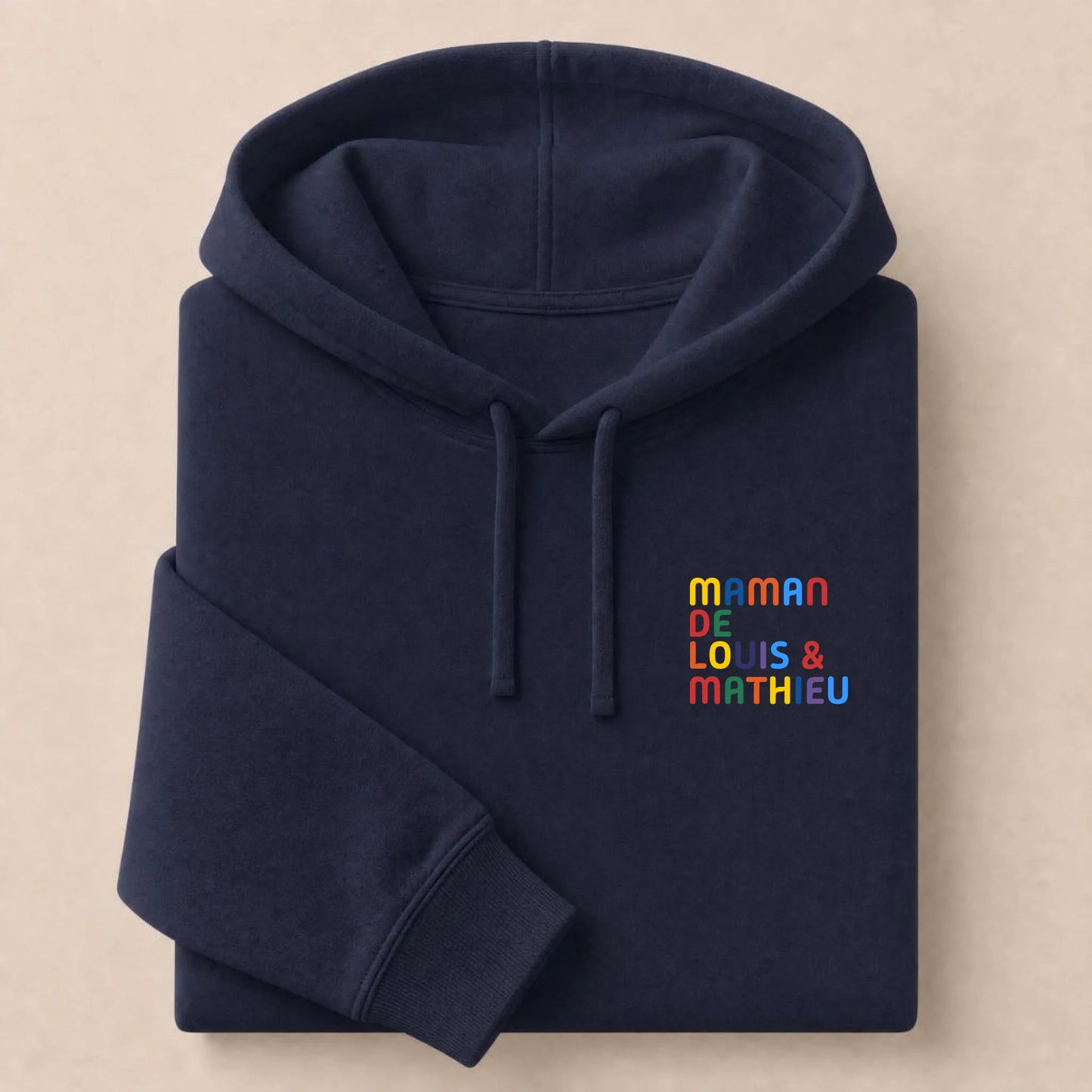 Pull personnalisé Maman - Prénoms multicolore brodé – vue 24