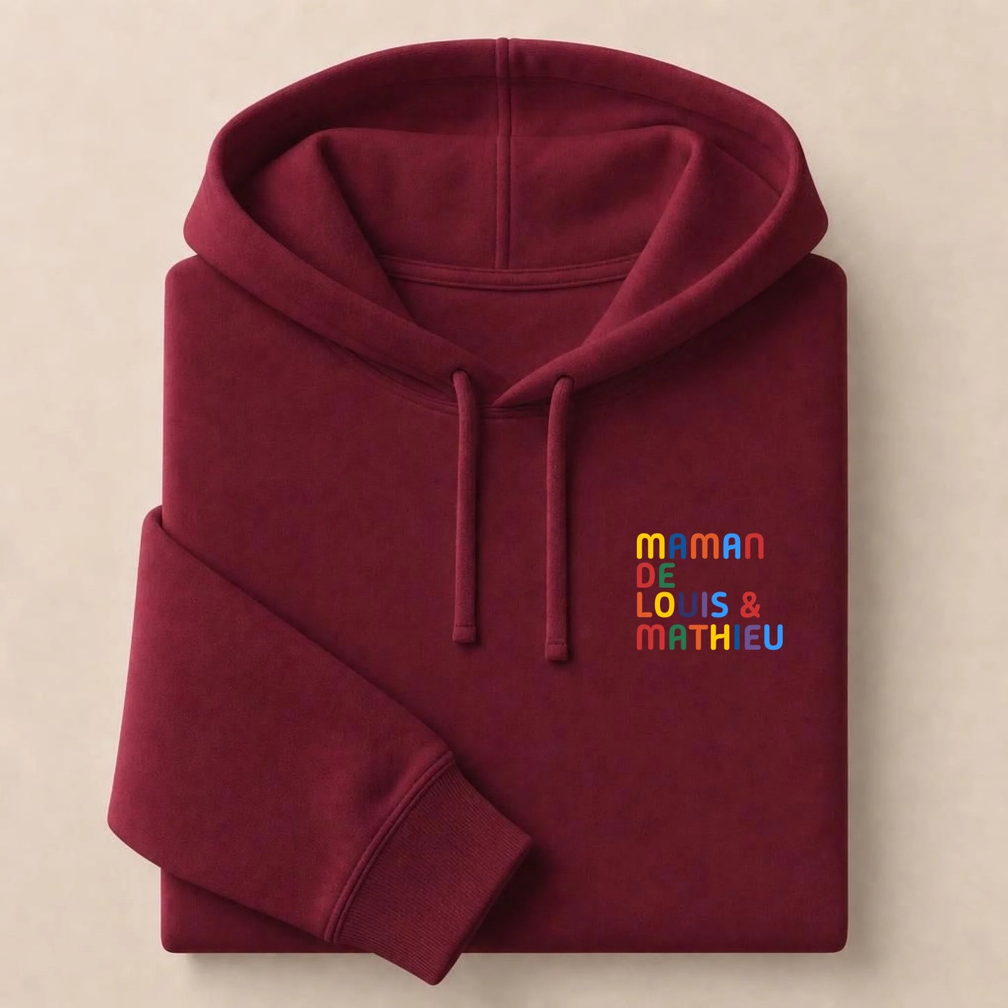 Pull personnalisé Maman - Prénoms multicolore brodé – vue 25