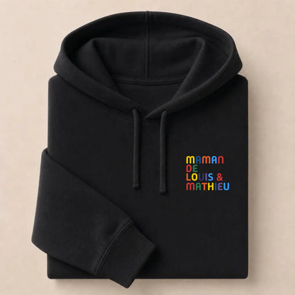 Pull personnalisé Maman - Prénoms multicolore brodé – vue 28