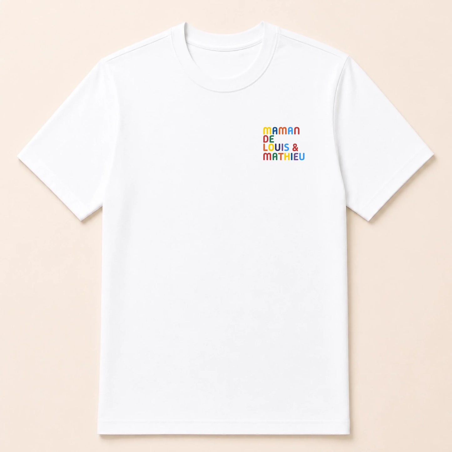 Pull personnalisé Maman - Prénoms multicolore brodé – vue 29