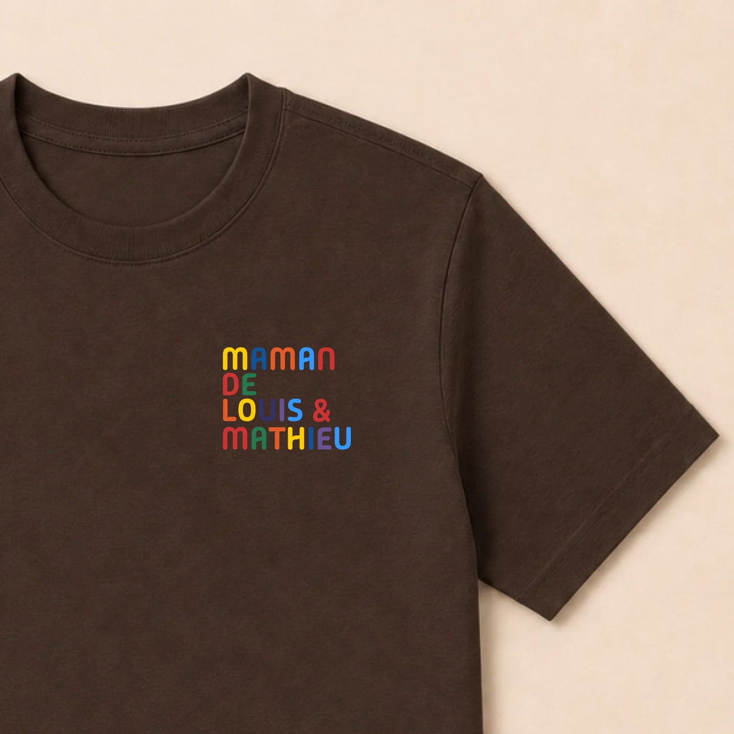 Pull personnalisé Maman - Prénoms multicolore brodé – vue 42