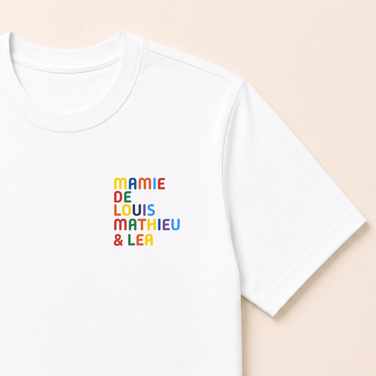 Pull personnalisé Mamie - Prénoms multicolore brodé – vue 30