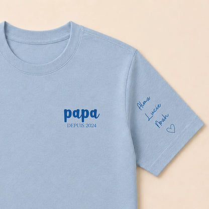 Sweat personnalisé papa brodé - Papa depuis et prénoms des enfants – vue 46