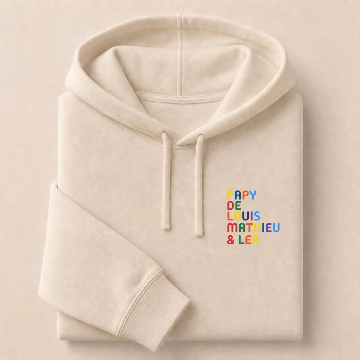 Pull personnalisé Papy - Prénoms multicolore brodé – vue 18