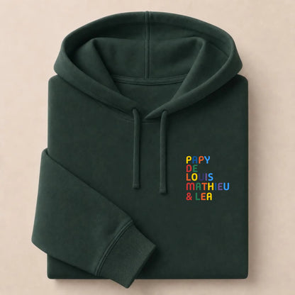 Pull personnalisé Papy - Prénoms multicolore brodé – vue 22