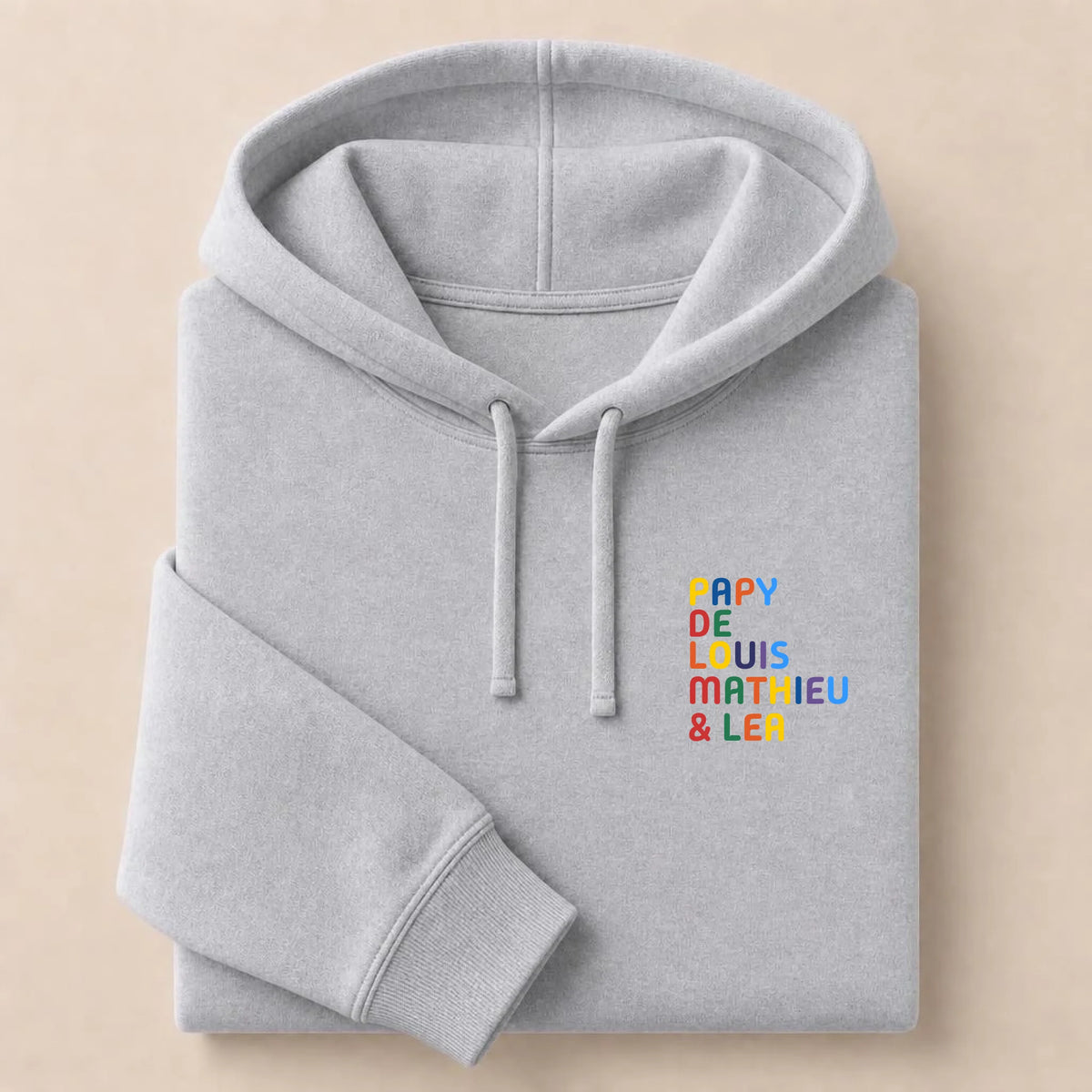 Pull personnalisé Papy - Prénoms multicolore brodé – vue 27