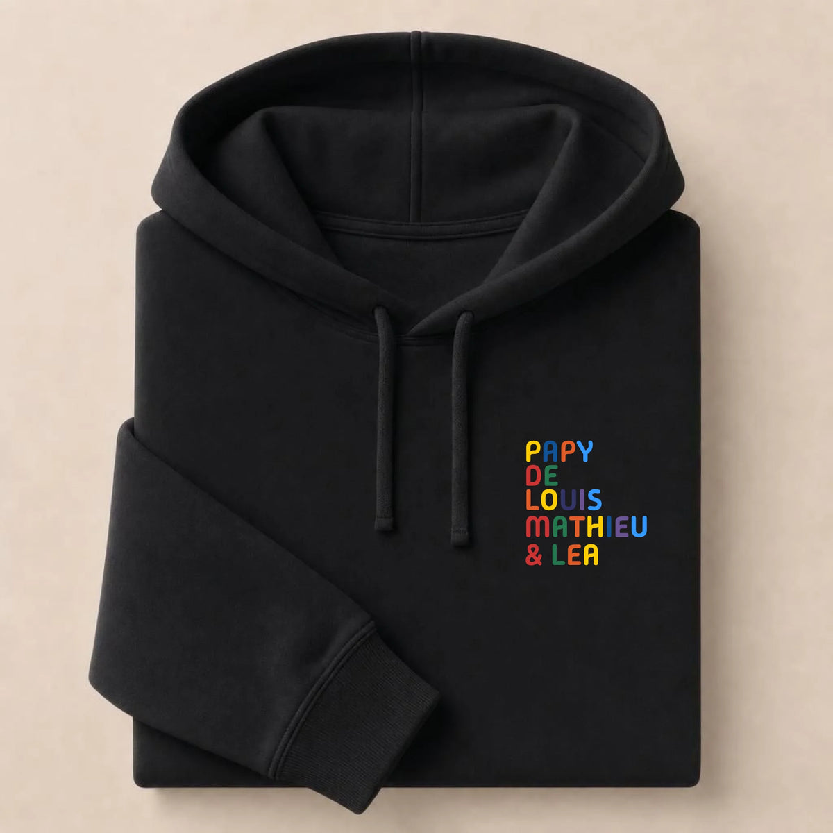 Pull personnalisé Papy - Prénoms multicolore brodé – vue 28