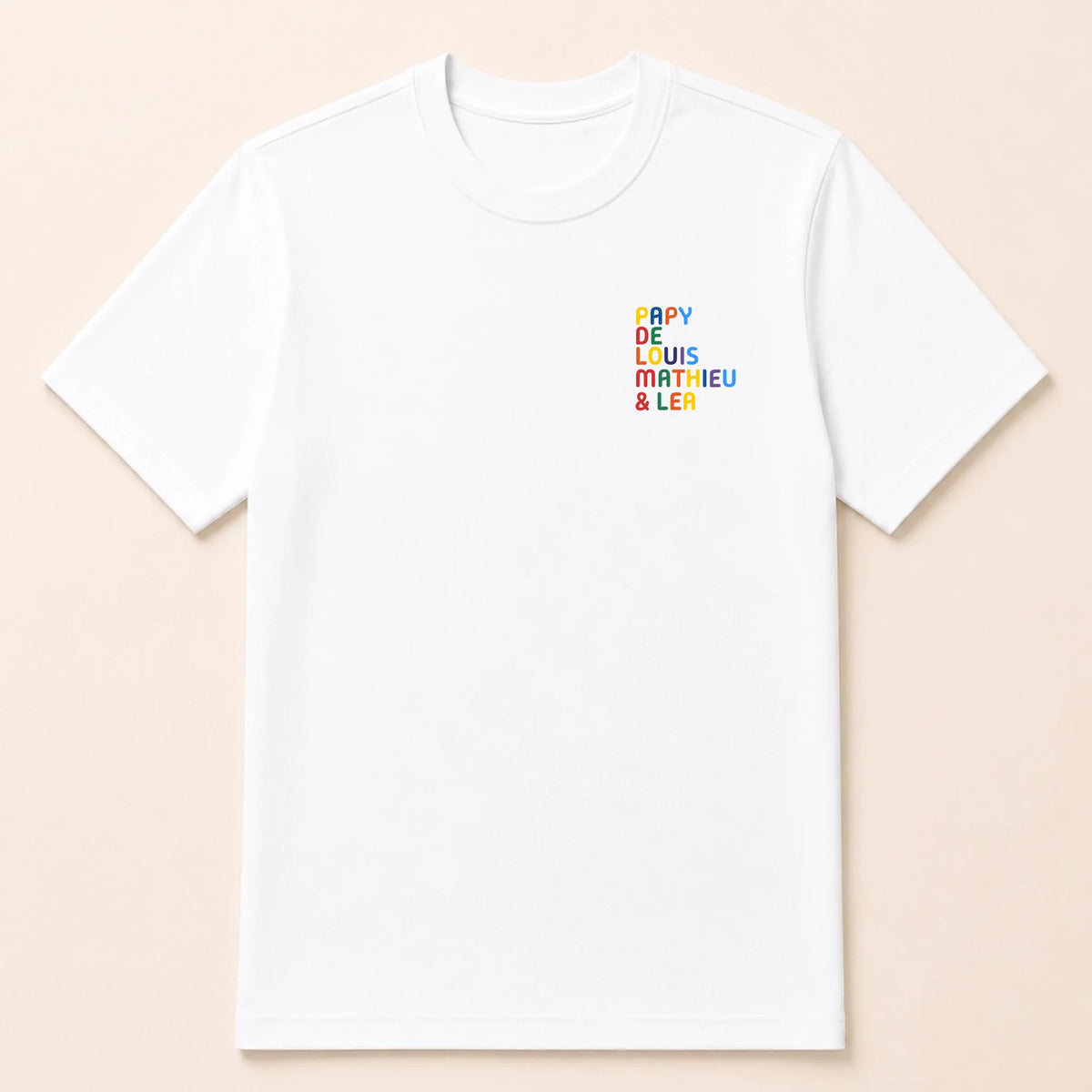 Pull personnalisé Papy - Prénoms multicolore brodé – vue 29