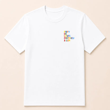 Pull personnalisé Papy - Prénoms multicolore brodé – vue 29