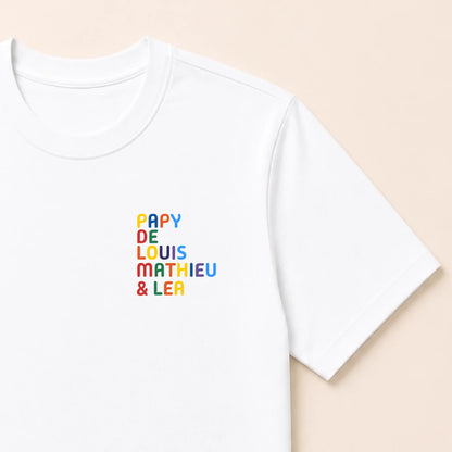 Pull personnalisé Papy - Prénoms multicolore brodé – vue 30
