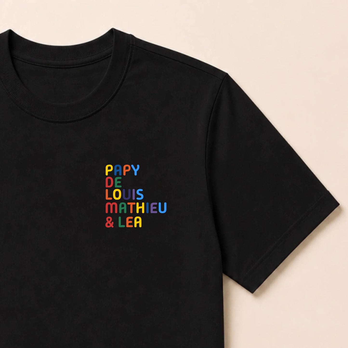 Pull personnalisé Papy - Prénoms multicolore brodé – vue 32