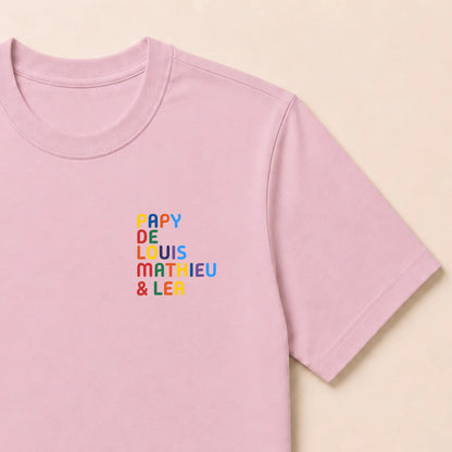 Pull personnalisé Papy - Prénoms multicolore brodé – vue 36