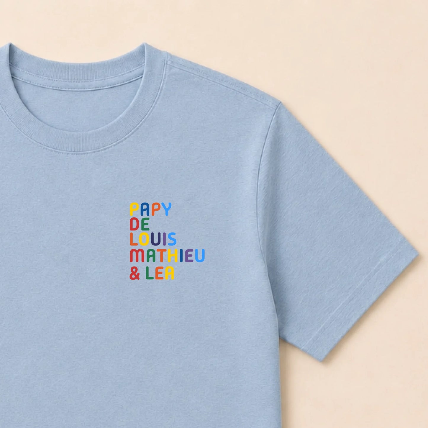 Pull personnalisé Papy - Prénoms multicolore brodé – vue 38
