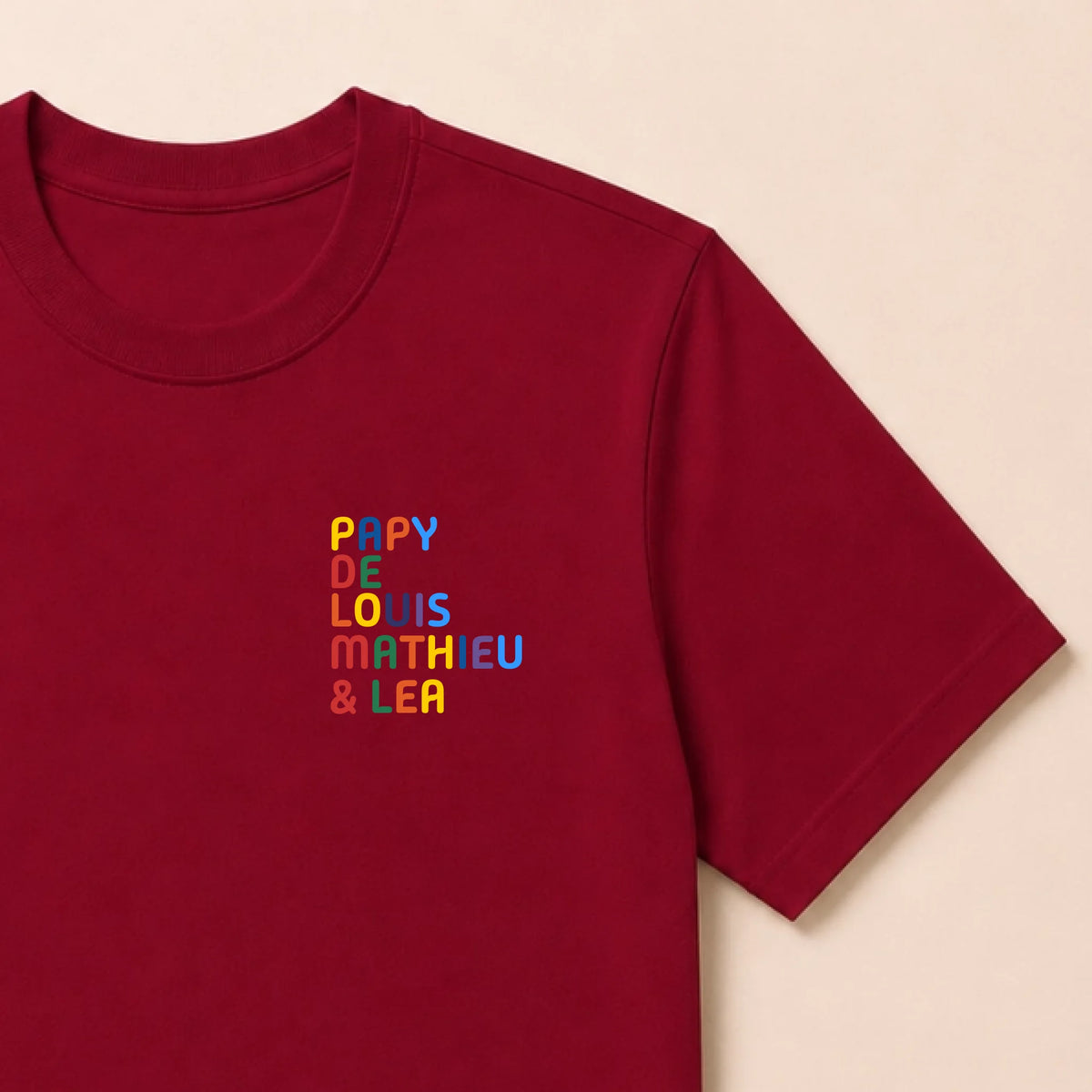 Pull personnalisé Papy - Prénoms multicolore brodé – vue 41