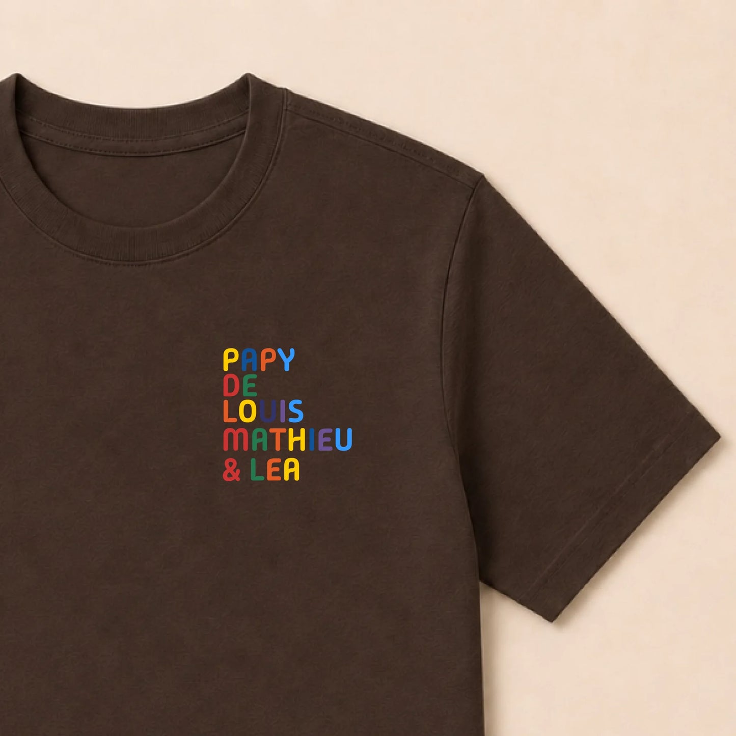 Pull personnalisé Papy - Prénoms multicolore brodé – vue 42