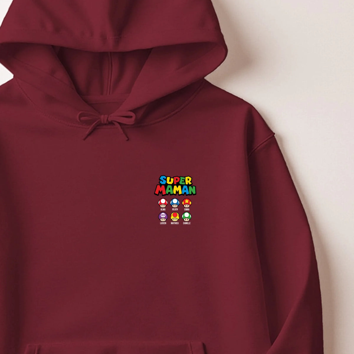 Pull Super Maman personnalisé – Prénoms des enfants – vue 19
